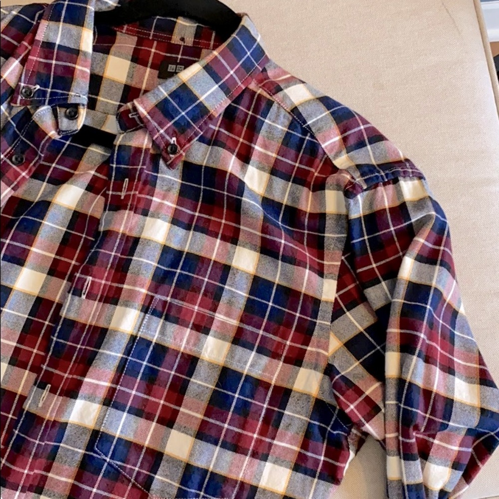 Uniqlo check plaid button-up!